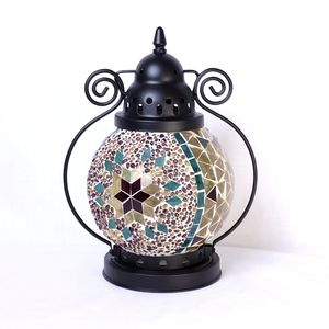 Mosaic Glass Lantern Tea Light Candle Holder from Pier 1